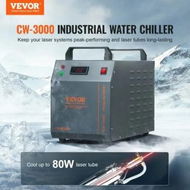 Detailed information about the product Industrial Water Chiller, CW-3000, 80W Air-Cooled Industrial Water Cooler Cooling System with 12 L Water Tank Capacity 12 L/min Maximum Flow Rate, for Laser Engraving Machine Cooling Machine