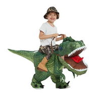 Detailed information about the product Inflatable Dinosaur Costume T-Rex Air Blow-up Funny Halloween Party Costume For Kids Age 5+ (100-125cm)