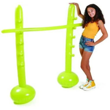 Inflatable Limbo Game 145 130cm Height Summer Water Beach Fun Adjustable Beach Birthday Hawaiian Pool Christmas Birthday Gift COL Green