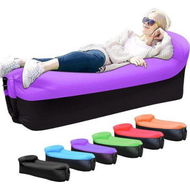 Detailed information about the product Inflatable Lounger air Sofa: Portable Outdoor Camping Inflatable Couch Hammock - Waterproof Anti Air Leaking Design for Hiking Camp Beach Party (Black Purple)