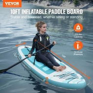 Detailed information about the product Inflatable Stand Up Paddle Board 3048x838x152 mm SUP Paddleboard w Removable Kayak Seat Board Accessories Pump Paddle Fin Backpack Ankle Leash & Repair Kit