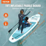 Detailed information about the product Inflatable Stand Up Paddle Board 3352x838x152 mm Wide SUP Paddleboard with Board Accessories Pump Paddle Fin Phone Bag Backpack Ankle Leash Repair Kit