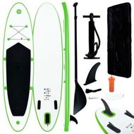 Detailed information about the product Inflatable Stand Up Paddle Board Set Green And White