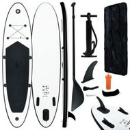 Detailed information about the product Inflatable Stand Up Paddleboard Set Black And White