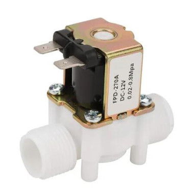 Inlet Feed Water Solenoid Valve, DC 12V Plastic Electric Solenoid Switch Shut Off G1/2 Quick Connect Magnetic Air Normally Closed Tools