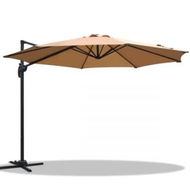 Detailed information about the product Instahut 3m Outdoor Umbrella Cantilever 360 Degree Tilt Beach Roma Beige