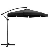 Detailed information about the product Instahut 3m Outdoor Umbrella Cantilever Garden Beach Patio Black