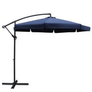 Detailed information about the product Instahut 3m Outdoor Umbrella Cantilever Garden Beach Patio Navy