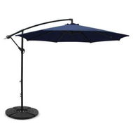 Detailed information about the product Instahut 3m Outdoor Umbrella w/Base Cantilever Beach Garden Patio Navy