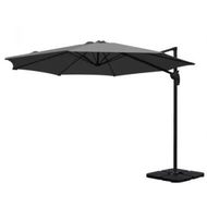 Detailed information about the product Instahut 3m Outdoor Umbrella w/Base Cantilever Beach Roma 360 Degree Tilt Charcoal