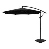 Detailed information about the product Instahut 3m Umbrella w/Base Outdoor Cantilever Beach Garden Patio Parasol Black