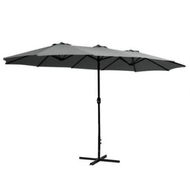 Detailed information about the product Instahut 4.57m Outdoor Umbrella Beach Pole Garden Tilt Charcoal