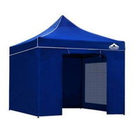 Detailed information about the product Instahut Gazebo 3x3 Pop Up Marquee Folding Tent Wedding Gazebos Camping Outdoor Shade Canopy Blue