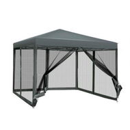 Detailed information about the product Instahut Gazebo Pop Up Marquee 3x3m Wedding Party Outdoor Camping Tent Canopy Shade Mesh Wall Grey