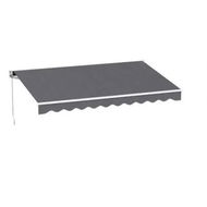 Detailed information about the product Instahut Retractable Folding Arm Awning Manual Sunshade 3.5M X 2.5M Grey
