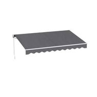 Detailed information about the product Instahut Retractable Folding Arm Awning Manual Sunshade 3M X 2M Grey