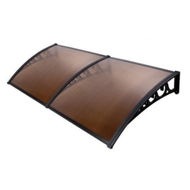 Detailed information about the product Instahut Window Door Awning 1mx2.4m Brown Hollow Sheet Plastic Frame