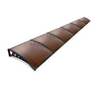 Detailed information about the product Instahut Window Door Awning 1mx6m Brown Hollow Sheet Plastic Frame