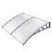 Instahut Window Door Awning Canopy 1.5mx2m Transparent Sheet Grey Plastic Frame. Available at Crazy Sales for $184.95