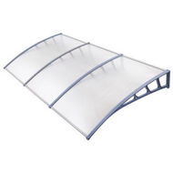 Detailed information about the product Instahut Window Door Awning Canopy 1.5mx3m Transparent Sheet Grey Plastic Frame