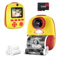 Detailed information about the product Instant Camera for Kids,Kids Print,Best Digital Toys Gifts Age3+ Boys Girls,26MP Video with Print Paper,32GB SD Card (Yellow)