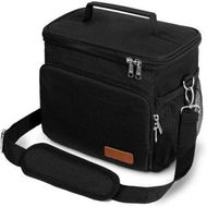 Detailed information about the product Insulated Lunch Bag - Reusable Lunch Box for Office Work School Picnic Beach - Leakproof Cooler Tote Bag Freezable Lunch Bag with Adjustable Shoulder Strap - Black