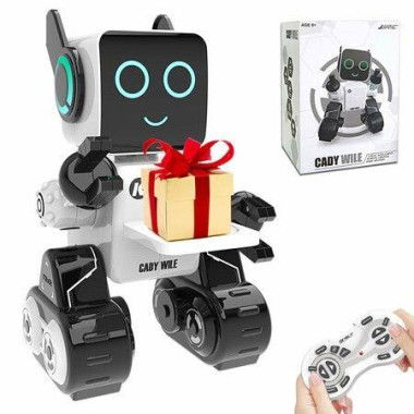 Intelligent Interactive Remote Control Robot Built-in Piggy Bank Educational Robotic Kit For Boys And Girls (White)