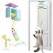 Interactive Automatic Cat Toy for Indoor Cats, Electric Door Hanging Toy with Feather Plush Caterpillar for Kittens Fun Chase & Exercise (Blue). Available at Crazy Sales for $14.95
