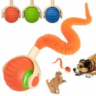 Detailed information about the product Interactive Cat Dog Toy Ball,Automatic Moving Smart Pet Chase Ball with Feather Tail,Electric Rechargeable Enrichment Toys (Orange)