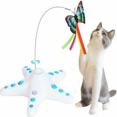 Interactive Cat Toy 360 Degree Rotating Automatic Cat Toys With Sensor Switch