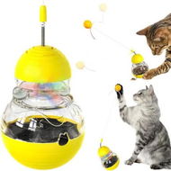 Detailed information about the product Interactive Cat Toy with Feeder, Gourd Tumbler Design with Teaser Wand, Ideal Gift for Kitten Exercise (Yellow)