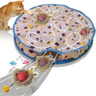 Detailed information about the product Interactive Cat Toys Ball Fast Rolling in Pouch, Motion Activate Chirping Cat Toy Hide and Seek Mouse Catching Game