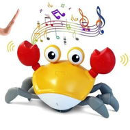 Detailed information about the product Interactive Crawling Crab Toy with Music, Lights, and Obstacle Avoidance (Yellow)