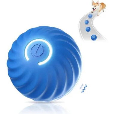 Interactive Dog Ball Toy, Self Rolling Ball, Interactive Dog Cat Ball Toy for Boredom Indoors Outdoors, Dog Toy Ball (Blue)