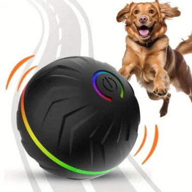 Interactive Dog Toy Ball,Pet Vibrating Ball Toy,Rechargeable Motion-Activated Dog Bouncing Ball For Dogs in Backyard,Park,Garden Color Black