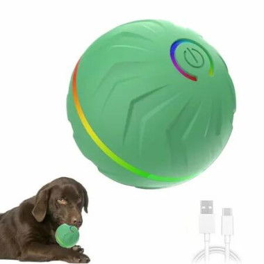 Interactive Dog Toy Ball,Pet Vibrating Ball Toy,Rechargeable Motion-Activated Dog Bouncing Ball For Dogs in Backyard,Park,Garden Color Green
