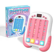 Detailed information about the product Interactive Rhythm Game Machine for Kids, Handheld Music & Light Puzzle Toy, Quick Push Pop Game (Pink)