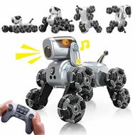 Detailed information about the product Interactive Robot Dog with Barking Sounds Music Smart 2.4GHz RC Stunt Toy 8WD 360 Degree Drift Animated Eye Expressions Real Dog Actions