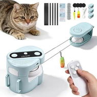 Detailed information about the product Interactive Toy for Domestic Cats, USB Rechargeable, Portable, Fun, with Analog Sounds and Remote Control for Exercise
