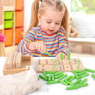 Detailed information about the product Interesting Learn Maths Wooden Sticks Inserting Counting Rods Educational Kids Toy Gifts