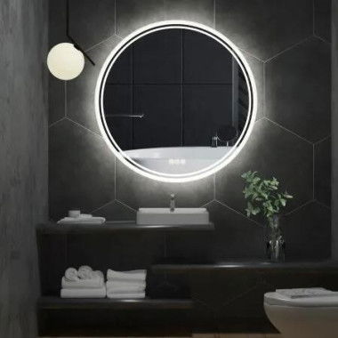 Interior Ave - 80cm Round Frameless LED Bathroom Mirror