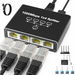 Internet Splitter 1 in 4 Out, Gigabit Ethernet LAN Splitters High Speed 1000Mbps RJ45 Ethernet Switch for Cat8/7/6/5e/5 Cable. Available at Crazy Sales for $19.95