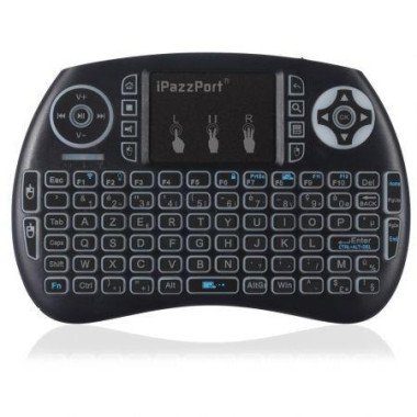 IPazzPort Wireless Mini Keyboard With Touchpad Handheld QWERTY Keyboard 2.4GHz