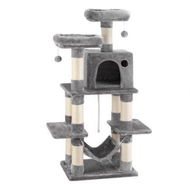 Detailed information about the product i.Pet Cat Tree 145cm Tower Scratching Post Trees Scratcher Condo House Light Grey
