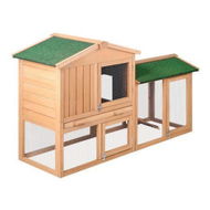 Detailed information about the product i.Pet Chicken Coop Rabbit Hutch 138cm x 44cm x 85cm Large House Run Cage Wooden Outdoor