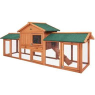 Detailed information about the product i.Pet Chicken Coop Rabbit Hutch 220cm x 44cm x 84cm Large Chicken Coop Run Wooden Outdoor Cage House