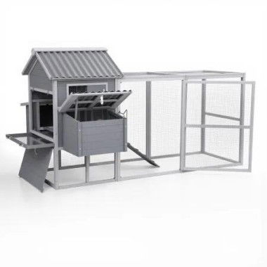i.Pet Chicken Coop Rabbit Hutch Extra Large Wooden Run Bunny Cage Poultry House Outdoor