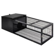 Detailed information about the product i.Pet Rabbit Cage 122x52cm Hutch Enclosure Carrier Metal