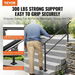 Iron Handrail Stair Railing Hand Rail Kit Fit for 0-4 Steps Outdoor Black. Available at Crazy Sales for $289.95