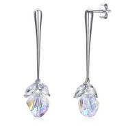 Detailed information about the product Irregular Crystal S925 Sterling Silver Earrings